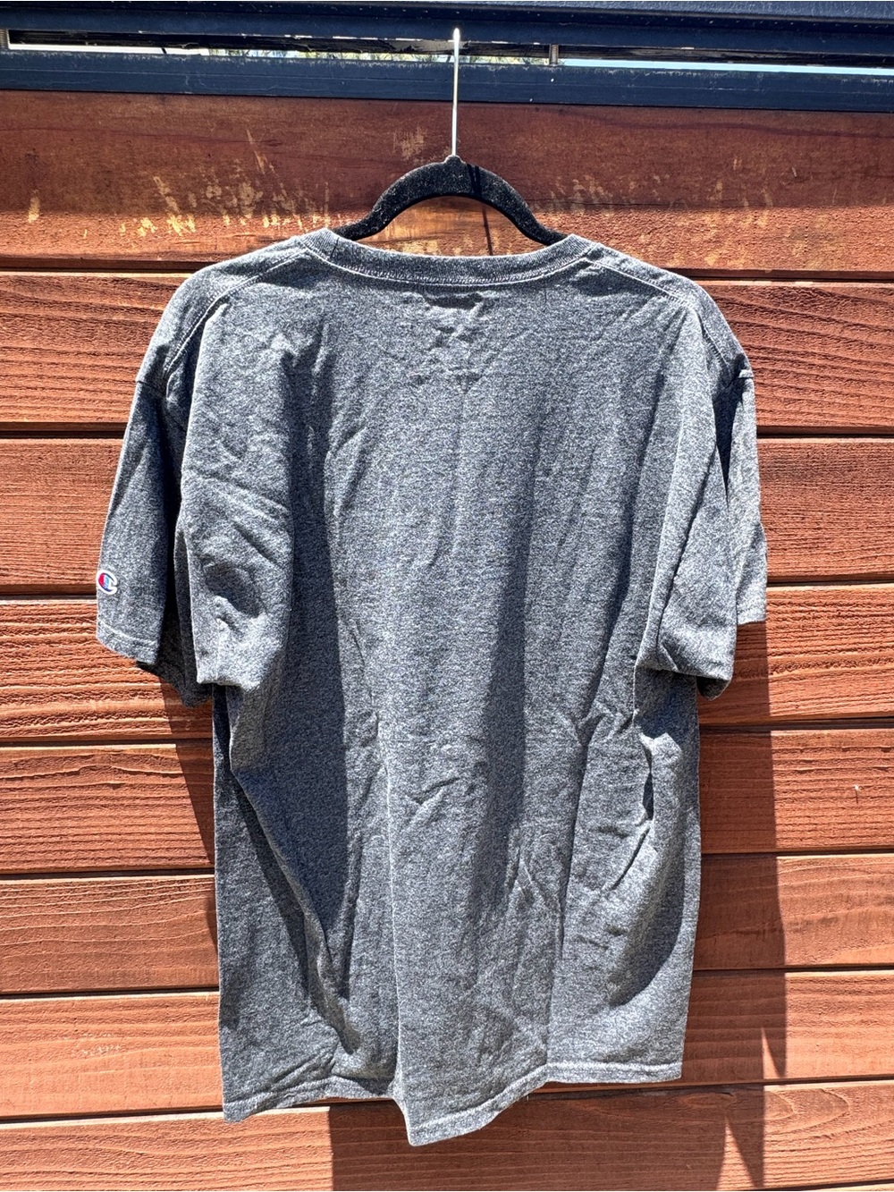 Champion Gray Michigan Graphic T-Shirt with Yellow Lettering - Picture 2 of 3